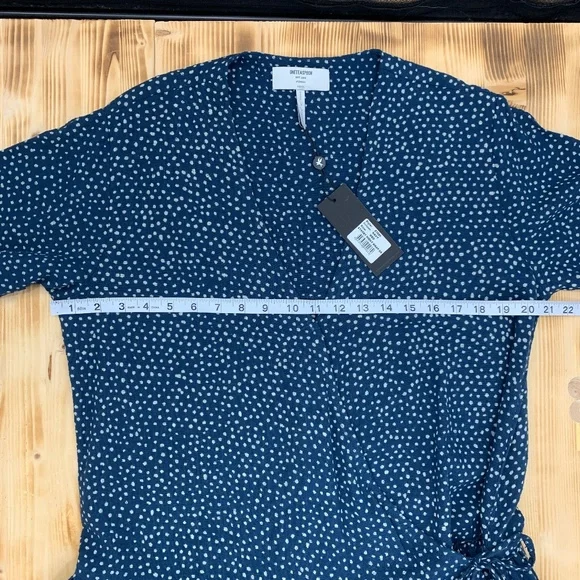 One Teaspoon Starry Night Wrap Drop Waist Gauzy Dress in Navy Sz M - Picture 13 of 16